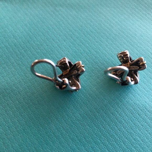 Authentic Tiffany & Co Signature "X" Earrings in Gold & Silver W/ Bag - Picture 2 of 4